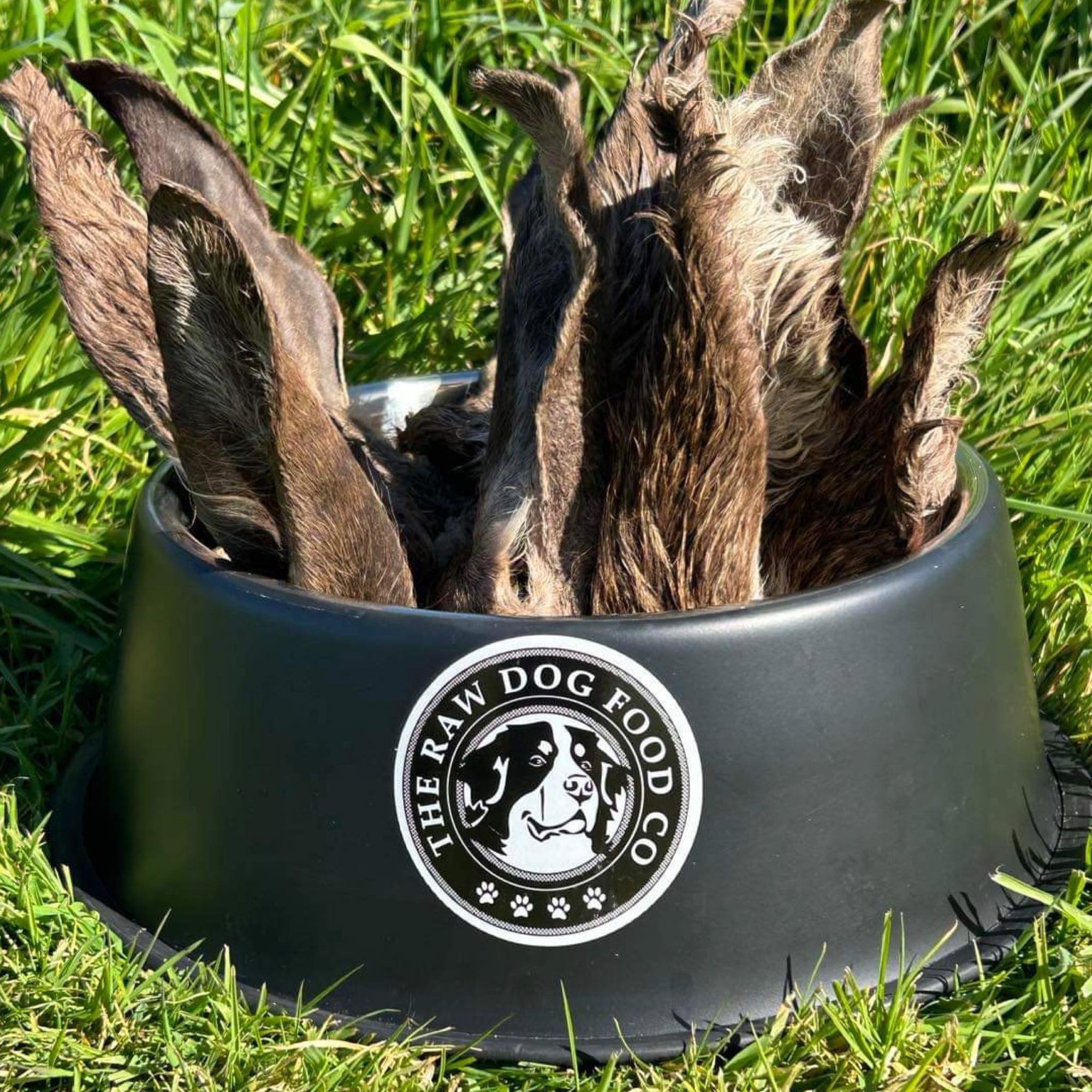 A bowl of furry venison ears. 