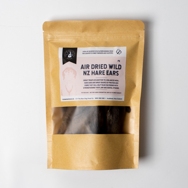 Air Dried Wild NZ Hare Ears: Natural & Nutritious Chew For Pets