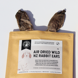 A picture of a packet of rabbit ear treats. 